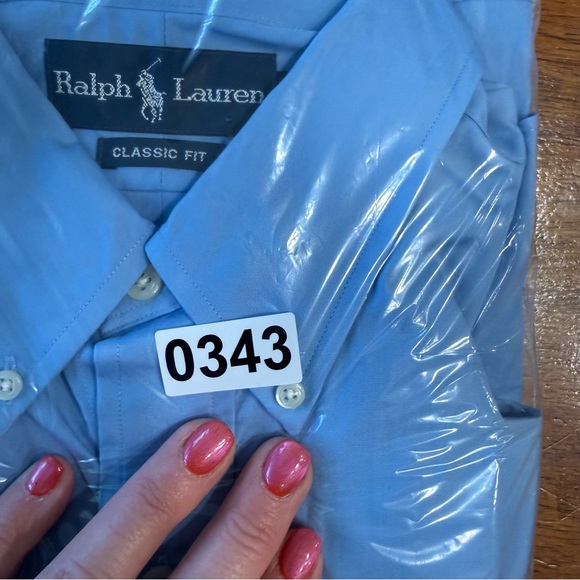 Ralph Lauren Light Blue Casual Button-Down Shirt Classic fit size large - Picture 8 of 8